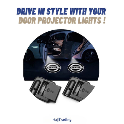 Car Door LED Logo Projector Lights – Wireless, Smart Sensor, 2pcs Set