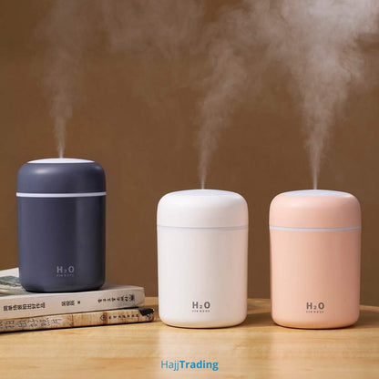 Mini Ultrasonic Air Humidifier – 300ml, USB Powered, LED Light