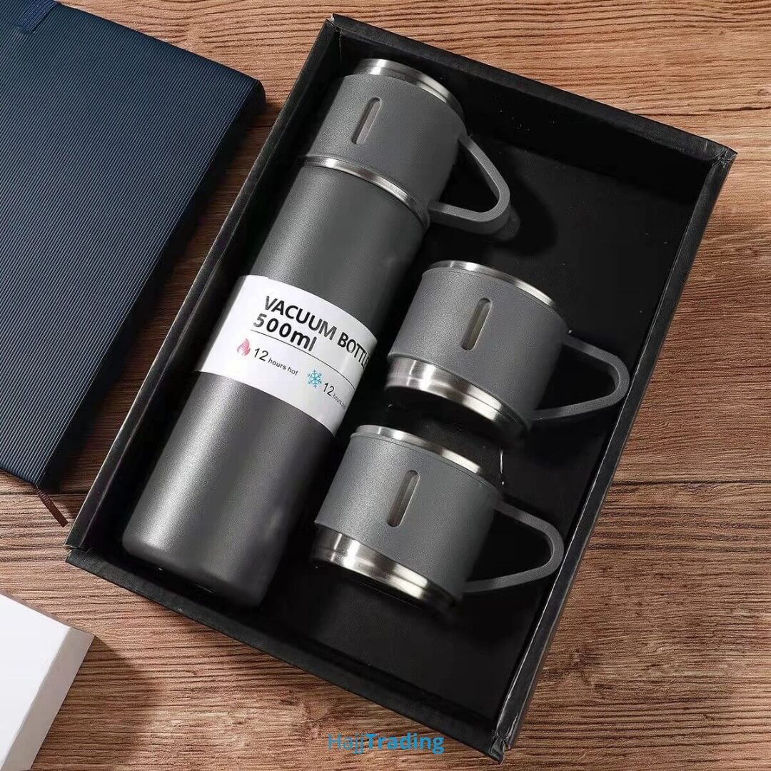 Portable Thermos Bottle – 500ml Stainless Steel, 8–12hr Heat Retention