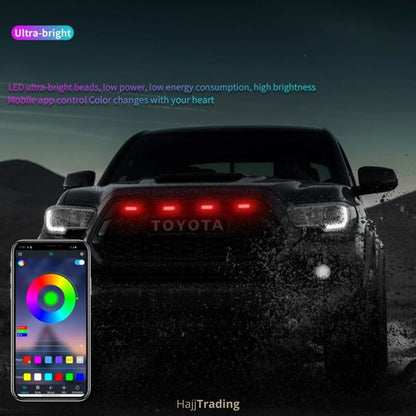 RGB Front Grille LED Lights – App Control, 12V/24V Waterproof