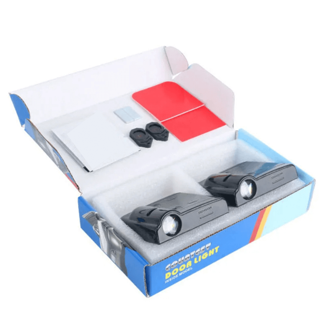 Car Door LED Logo Projector Lights – Wireless, Smart Sensor, 2pcs Set