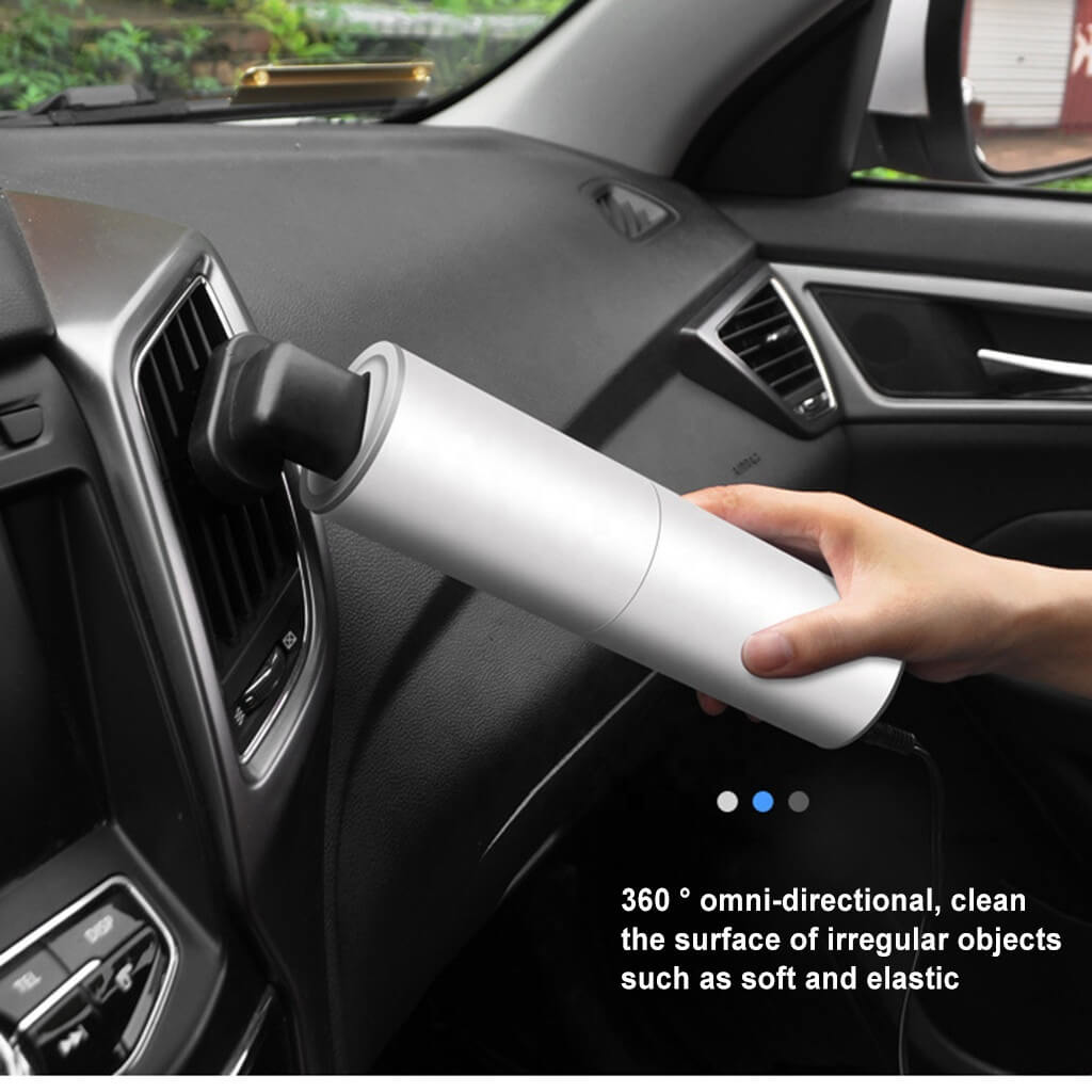 Portable Mini Car Vacuum Cleaner – Strong Suction, Long Cord | Black