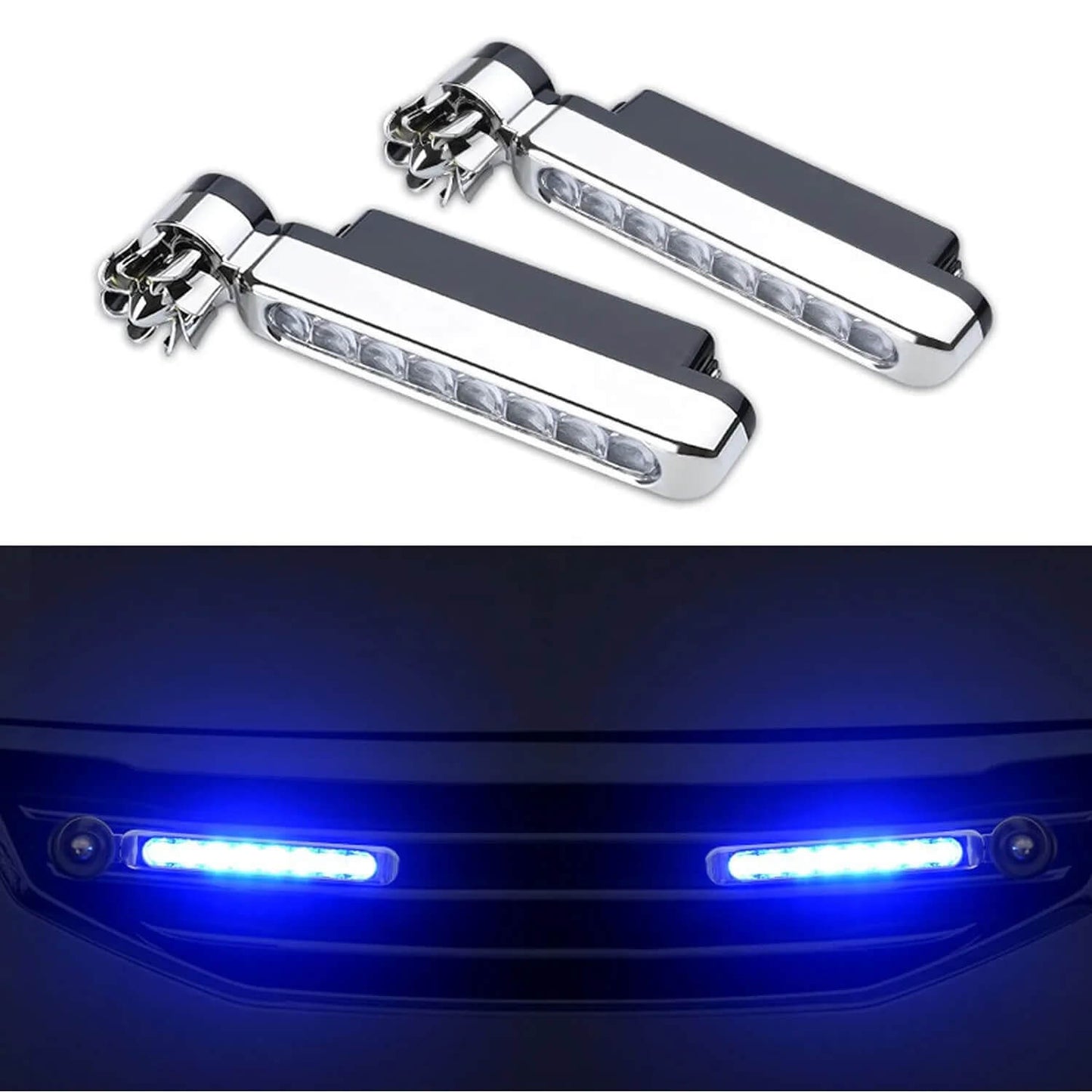 8 LED Wind-Powered Car Lights – Wireless Fan Style, Universal Fit