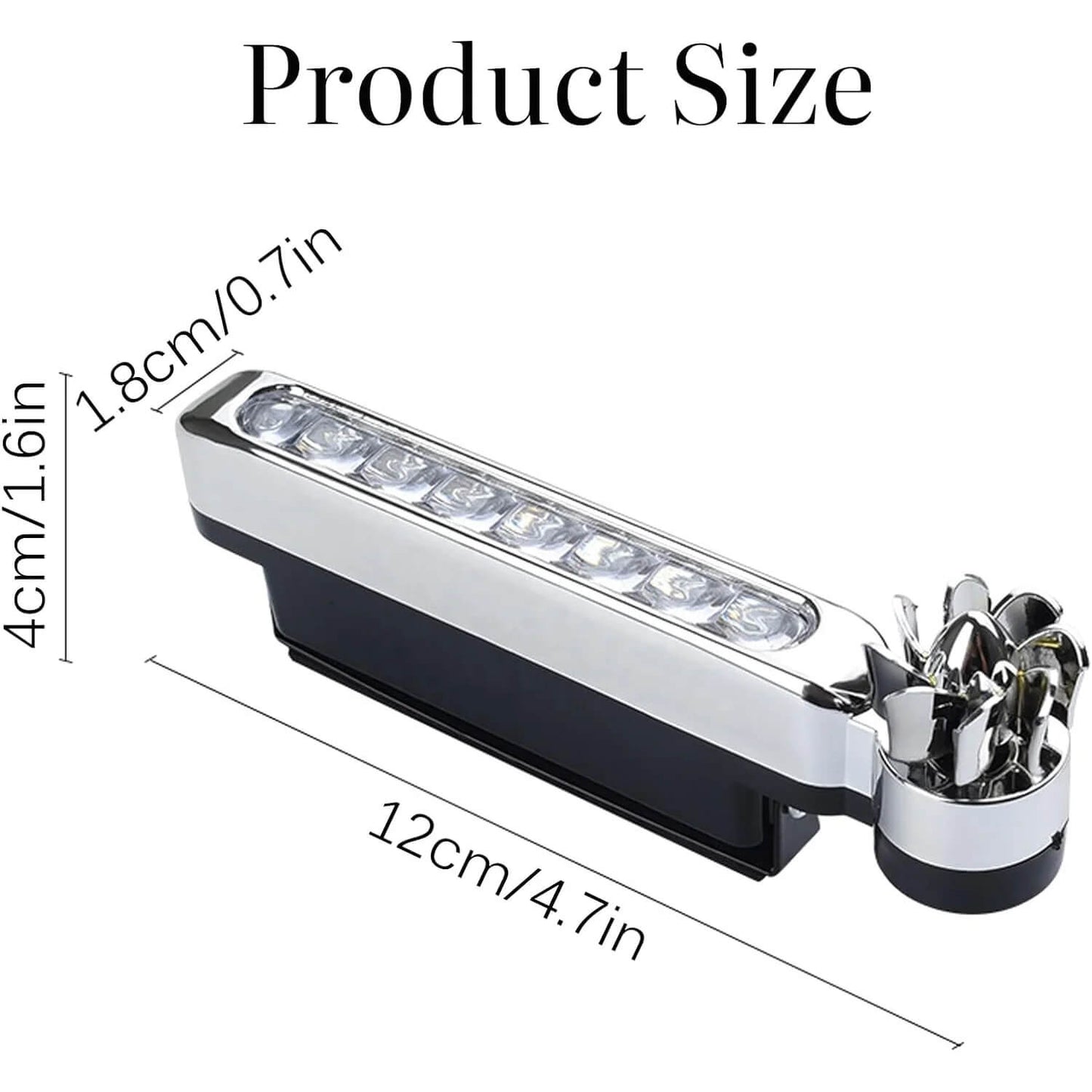 8 LED Wind-Powered Car Lights – Wireless Fan Style, Universal Fit