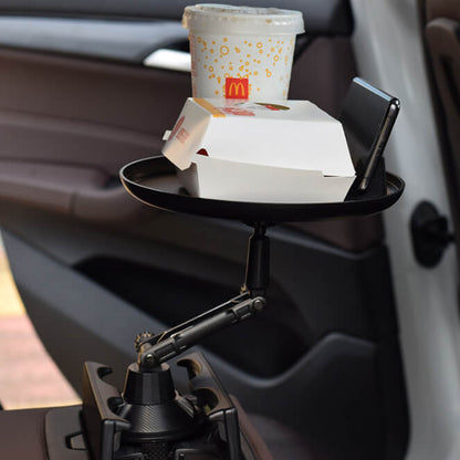 Car Steering Food Tray with Phone Holder – 360° Rotating Mount